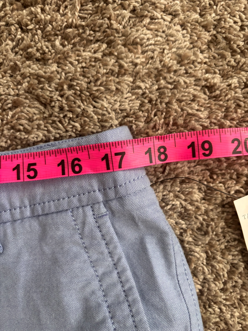 Relaxed Cotton Chino Shorts – NWT – Size 10 – Light Blue - Picture 7 of 8